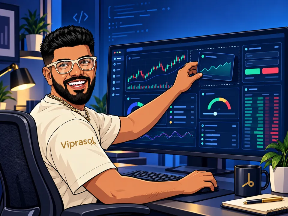 Viprasol character designing a trading application
